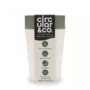 Circular Cup (227 ml) - crema/verde - da bicchieri di carta usa e getta