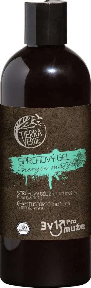 Tierra Verde  Gel doccia 3 in 1 per uomo Energia di menta flacone 500 ml