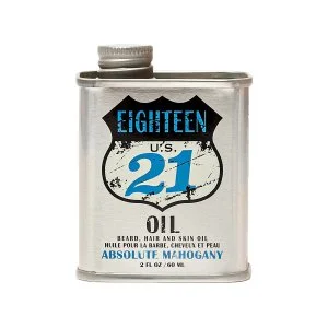 18.21 Man Made Beard, Hair & Skin Oil Absolute Mahogany olio multiuso per la barba