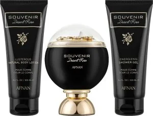 Afnan Souvenir Desert Rose U Eau de Parfum 100 ml + lozione corpo 100 ml + gel doccia
