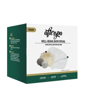 AfterSpa Well-Being Bath Ritual set regalo bomba da bagno effervescente 2 pz + spugna da bagno + asciugamano per capelli