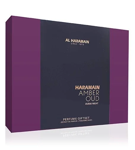 Amber Oud Dubai Night cofanetto regalo unisex estratto di profumo 75 ml + estratto di profumo 30 ml + brume per il corpo 200 ml