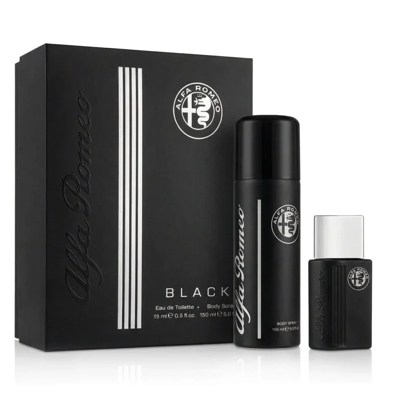 Alfa Romeo Black Eau de Toilette da uomo 15 ml + spray per il corpo