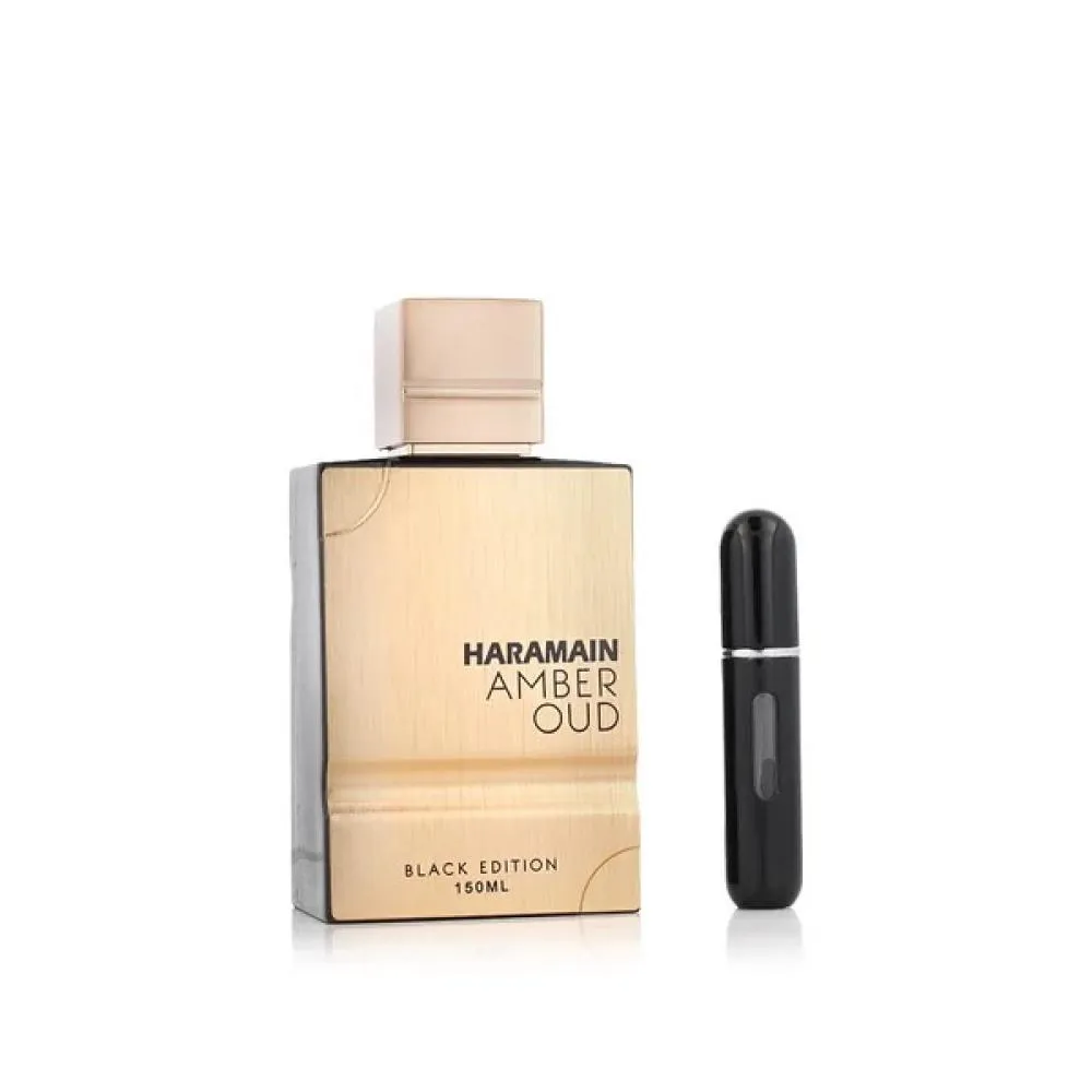 Amber Oud Black Edition cofanetto regalo + vaporizzatore di profumo ricaricabile eau de parfum unisex 150 ml