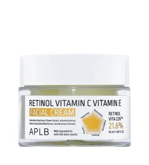 APLB Crema Viso Antietà al Retinolo, Vitamina C e Vitamina E