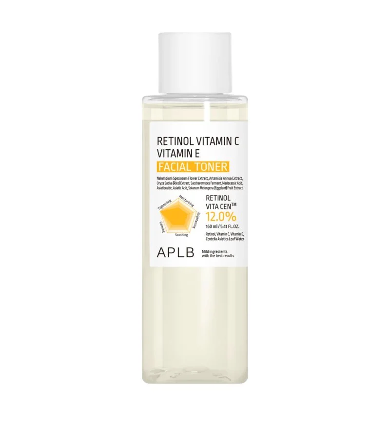 Tonico viso antietà con Retinolo, Vitamina C e Vitamina E 160 ml