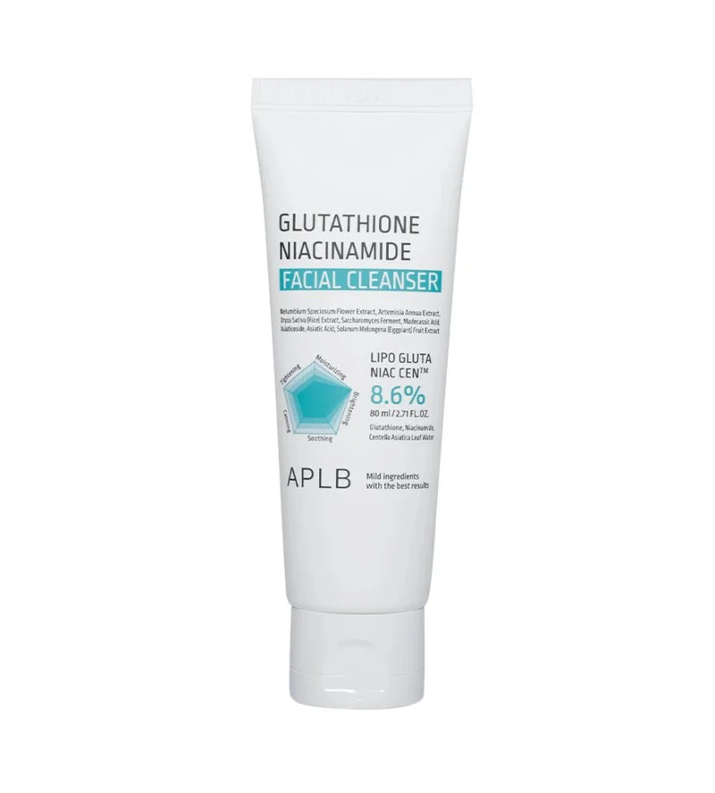 Schiuma detergente illuminante per il viso al Glutatione e Niacinamide 80 ml