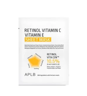 APLB Retinolo Vitamina C Vitamina E maschera in tessuto anti-age idratante