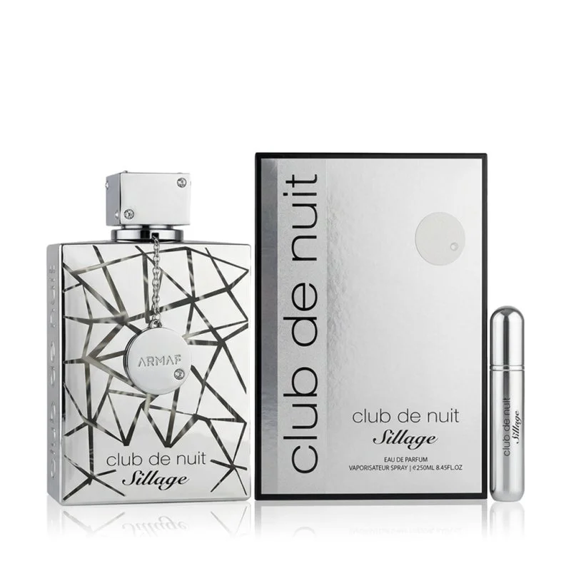 Club de Nuit Sillage 250 ml + spray tascabile ricaricabile Eau de Parfum unisex 5 ml