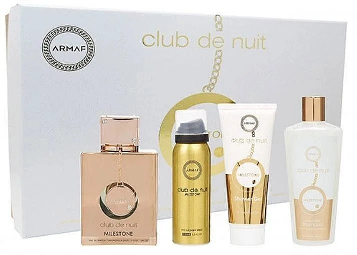 Club de Nuit Milestone Set - Eau de Parfum 30 ml + Profumo per Capelli 55 ml + Sapone 130 g + Spray per il Corpo 50 ml