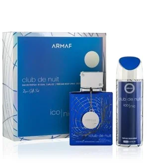 Armaf Club De Nuit Blue Iconic set regalo 105 ml + spray corpo eau de parfum da uomo