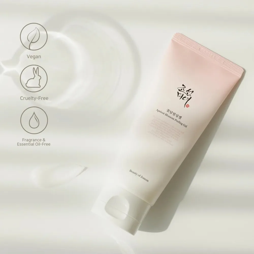 Gel esfoliante ai fiori di albicocco, delicato per il viso 100 ml