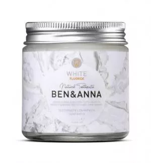 Ben & Anna Dentifricio sbiancante con fluoro (100 ml) - con camomilla e salvia