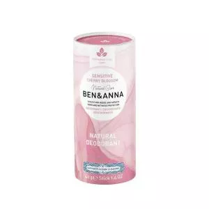 Ben & Anna Deodorante solido Sensitive (40 g) - Fiori di ciliegio - senza bicarbonato di sodio