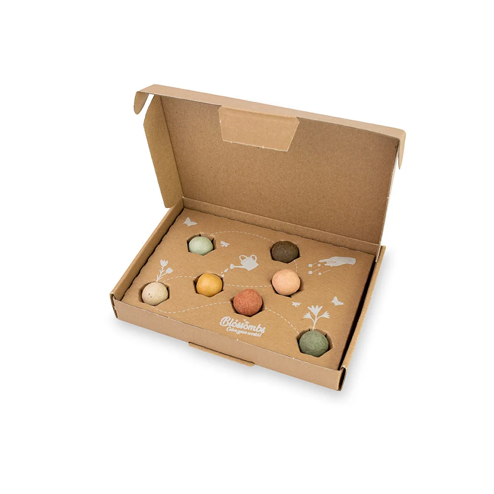 Blossombs Bombe di semi - Confezione regalo piccola - Felice nuova casa (7 pz) - un regalo originale e pratico in uno