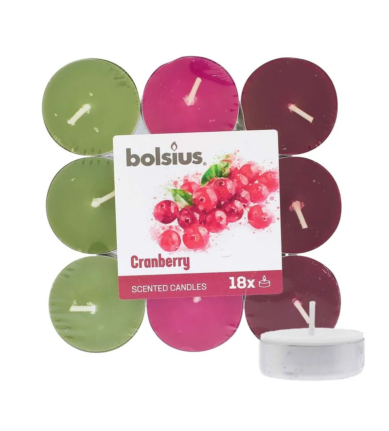 Candeline profumate Cranberry 4 h 18 pz