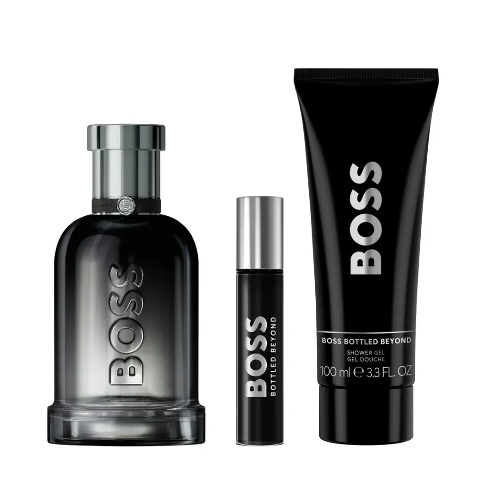 Boss Boss Bottled Beyond 100 ml + EDP MINI 10 ml + gel doccia 100 ml Eau de Parfum da uomo