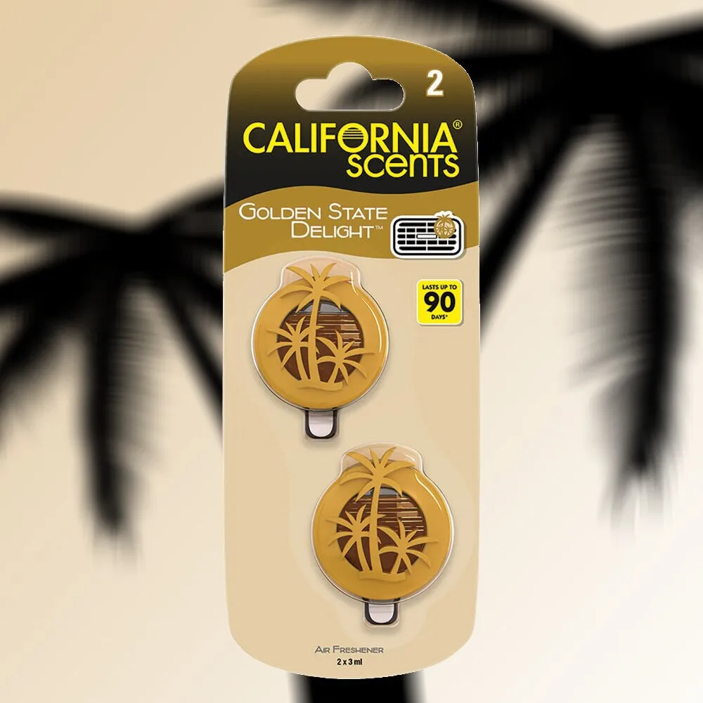 Mini Diffuser Golden State Delight profumo per auto 2 x 3 ml 2x3 ml