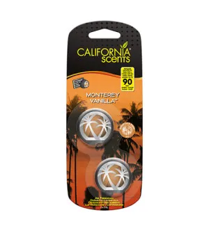 California Scents Mini Diffuser Monterey Vanilla profumo per auto 2 x 3 ml