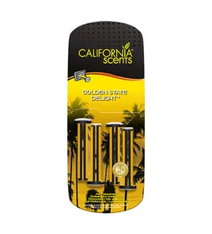 California Scents Vent Stick Golden State Delight profumatore per auto 4 pezzi