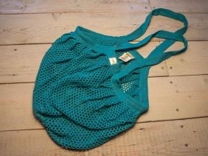 Borsa a rete con piccoli occhi - turchese