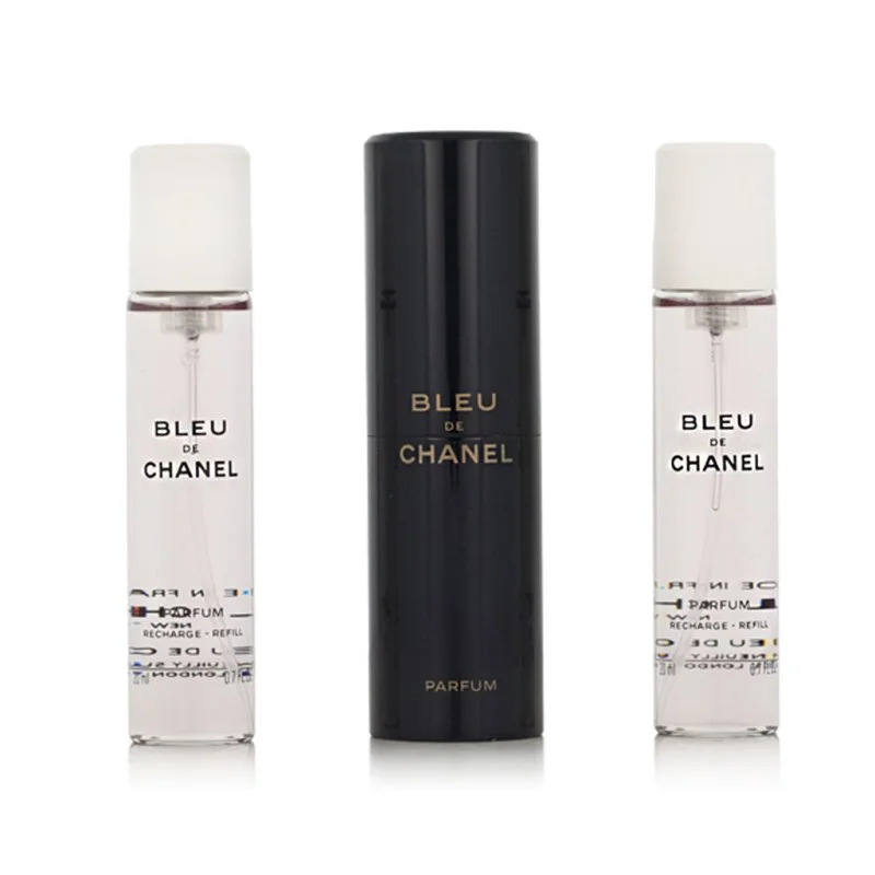 Chanel Bleu de Chanel vaporizzatore tascabile ricaricabile 20 ml + 2 ricariche di profumo da uomo 20 ml