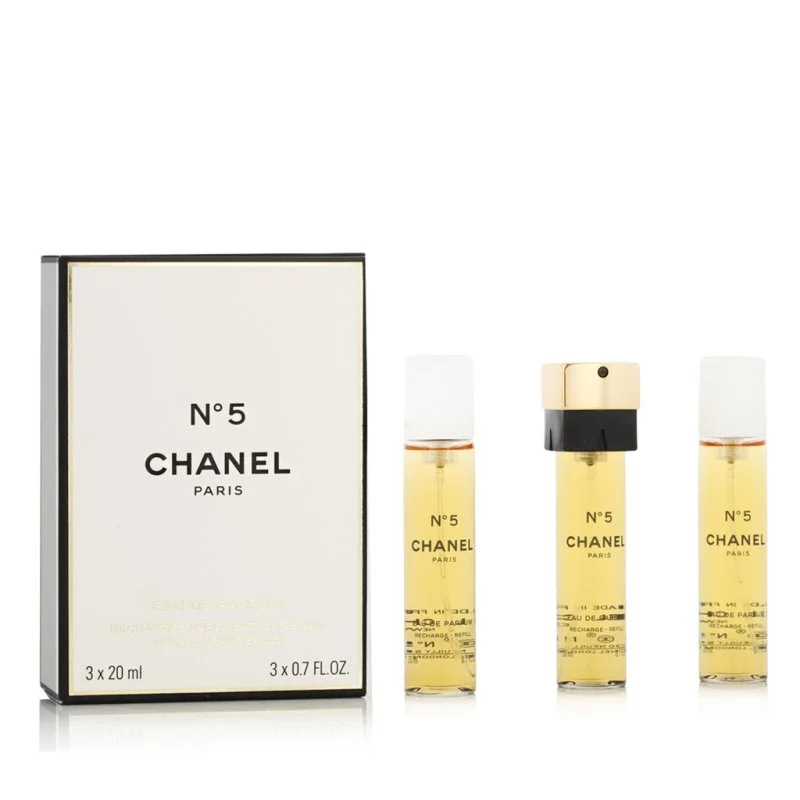 Chanel No 5 ricariche 2 x 20 ml + ricarica EDP con vaporizzatore eau de parfum da donna 20 ml