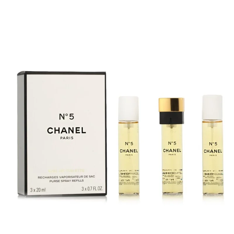 Chanel No 5 3 x 20 ml ricarica per vaporizzatore tascabile eau de toilette da donna