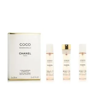 Chanel Coco Mademoiselle EDT ricarica 2 x 20 ml + EDT ricarica con vaporizzatore 20 ml W