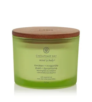 Chesapeake Bay Awaken + Invigorate candela profumata con 3 stoppini 312 g