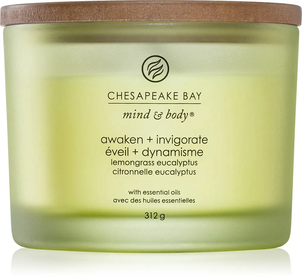 Awaken + Invigorate candela profumata con 3 stoppini 312 g