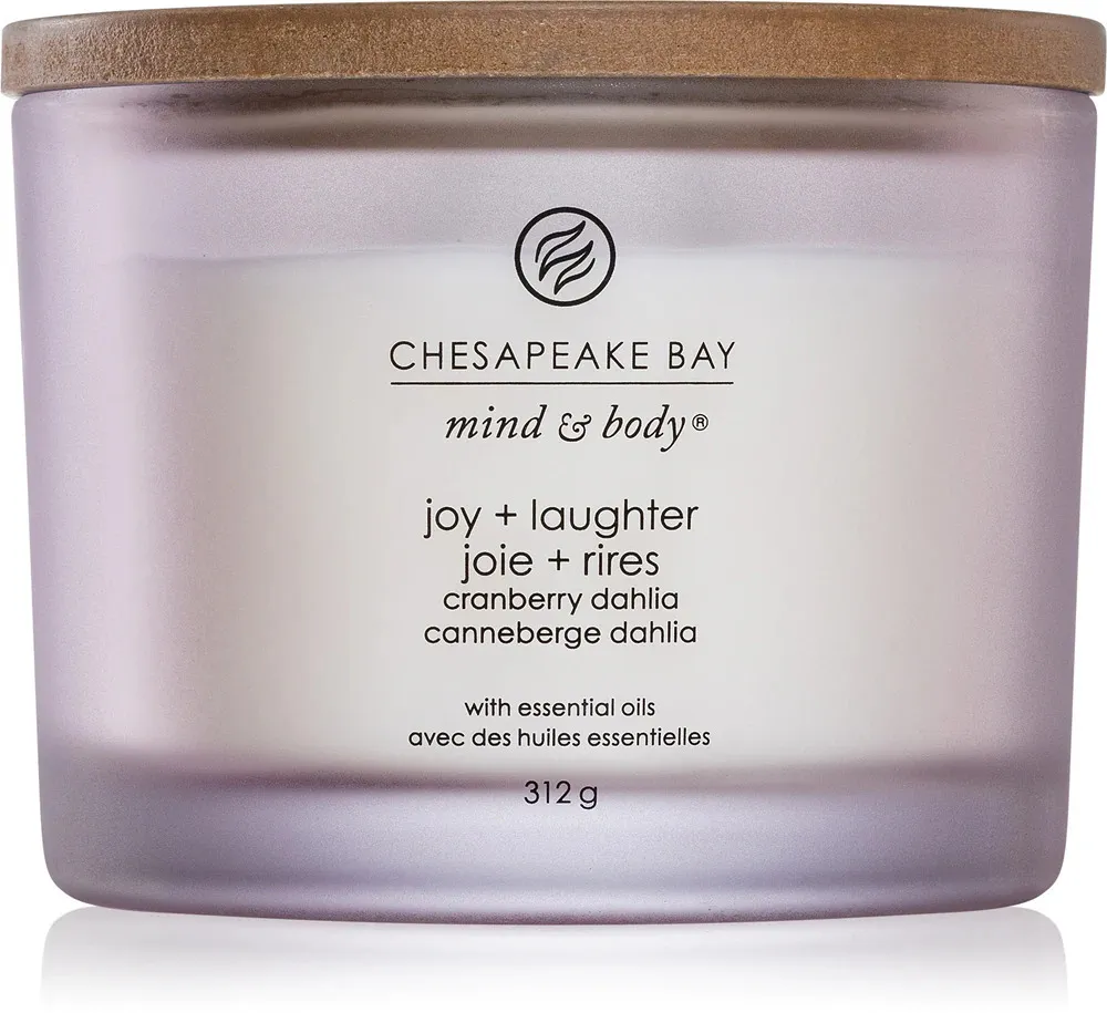 Candela profumata Chesapeake Bay Joy + Laughter con 3 stoppini 312 g