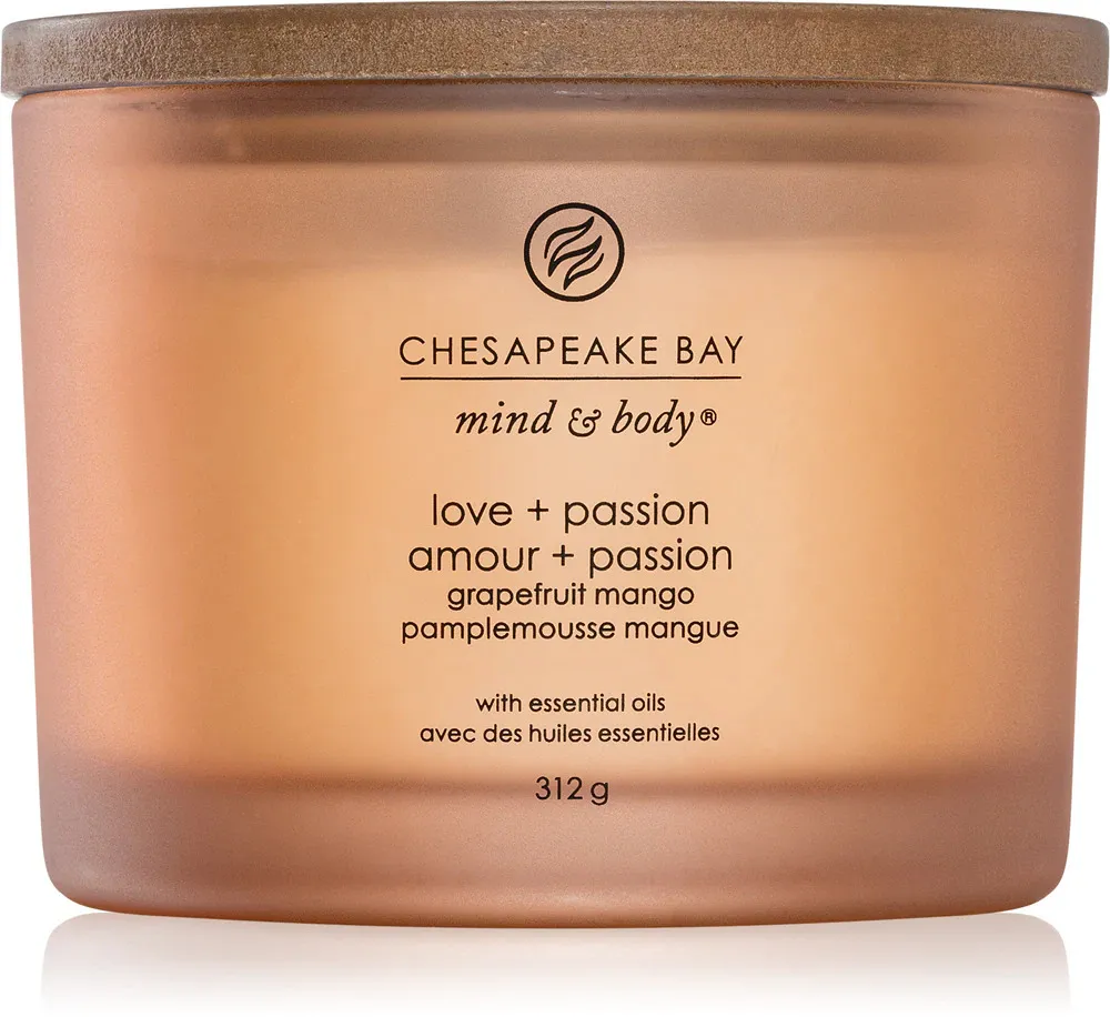 Candela profumata Chesapeake Bay Love + Passion con 3 stoppini 312 g