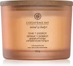 Candela profumata Chesapeake Bay Love + Passion con 3 stoppini 312 g