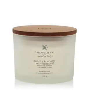 Candela profumata Chesapeake Bay Peace + Tranquility con 3 stoppini 312 g