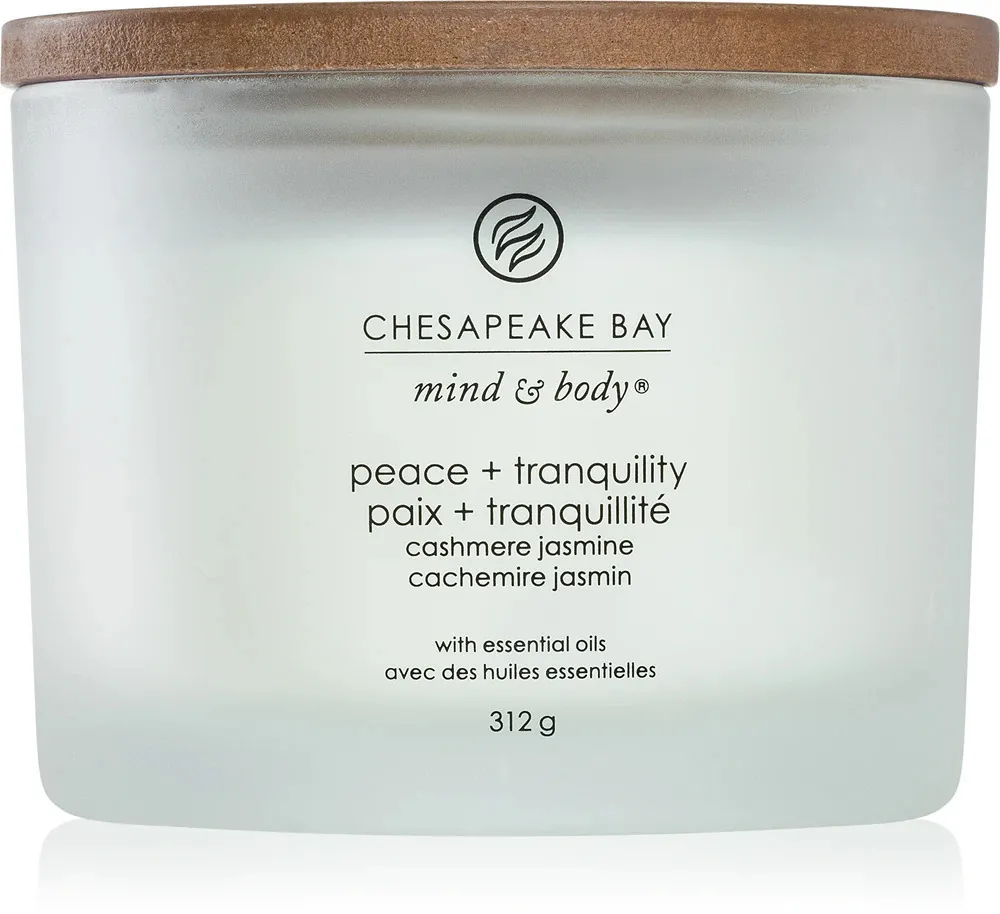 Candela profumata Chesapeake Bay Peace + Tranquility con 3 stoppini 312 g