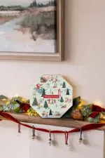 Calendario dell'Avvento di Natale a forma di ghirlanda