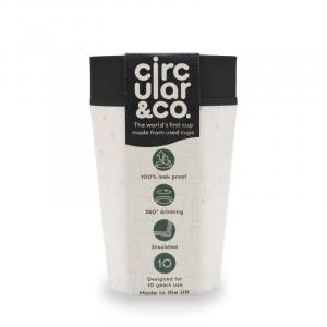 Circular Cup (227 ml) - crema/nero - da bicchieri di carta usa e getta