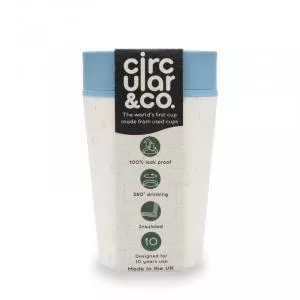 Circular Cup (227 ml) - crema/turchese - da bicchieri di carta usa e getta