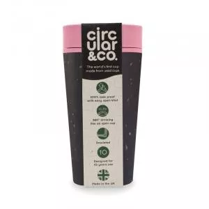 Circular Cup (340 ml) - nero/rosa - da bicchieri di carta usa e getta