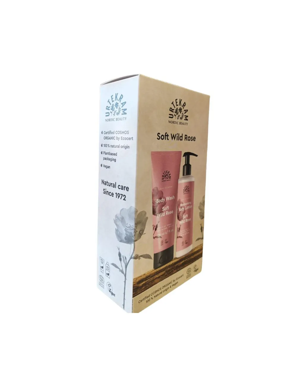 Urtekram Set regalo gel doccia e lozione corpo rosa selvatica
