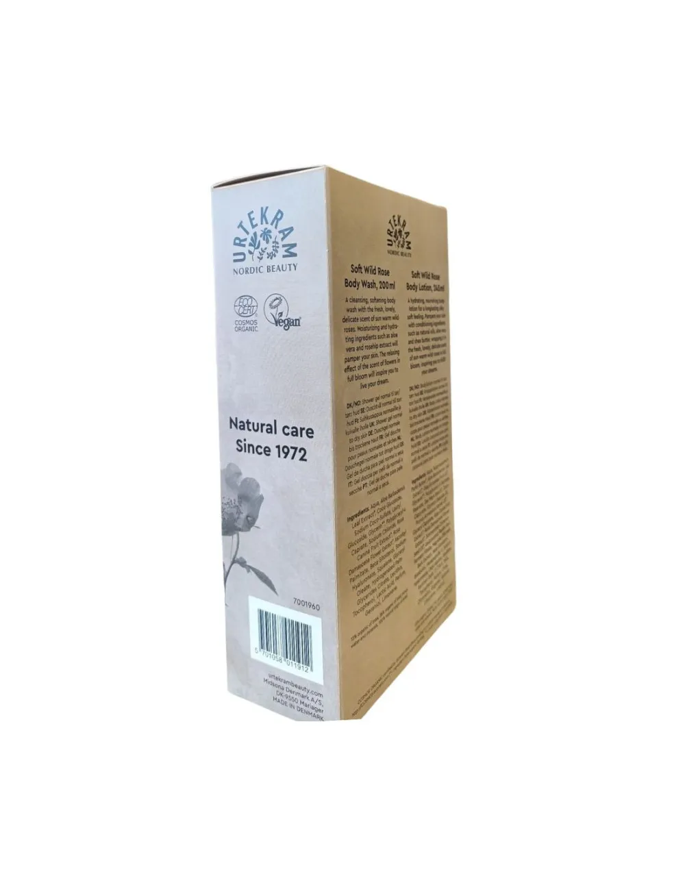 Urtekram Set regalo gel doccia e lozione corpo rosa selvatica