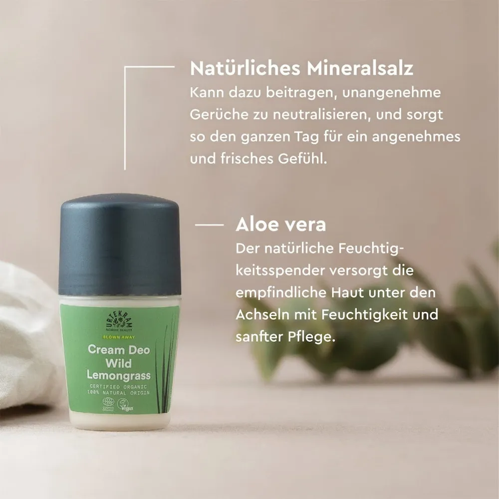 Urtekram Deodorante roll on crema citronella 50 ml BIO