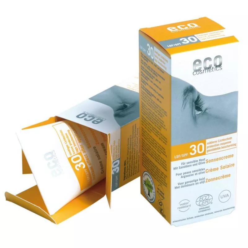 Eco Cosmetics Protezione solare SPF 30 BIO (75 ml) - 100% naturale, con filtri minerali