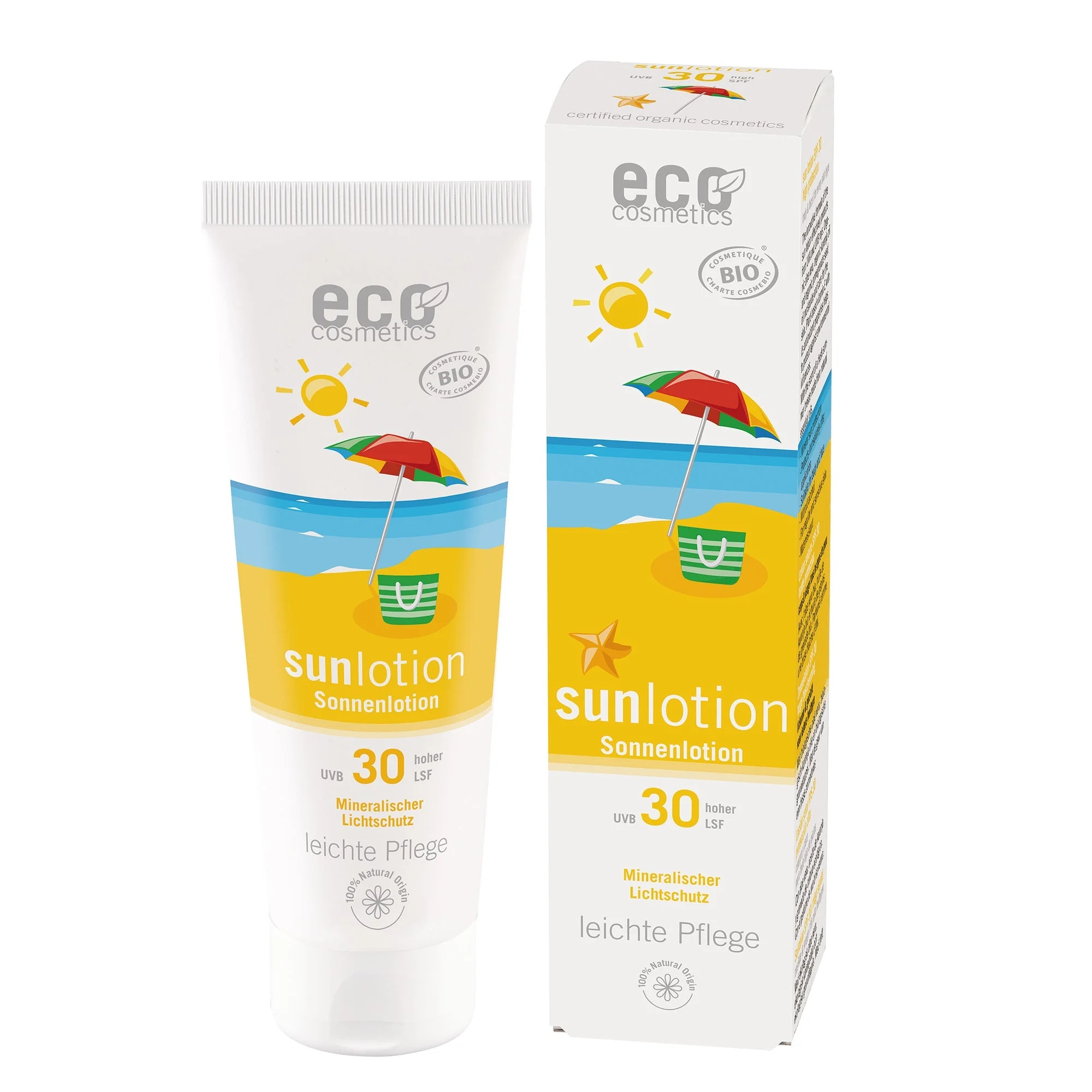 Eco Cosmetics Latte solare SPF 30 BIO (125 ml) - con ossido di zinco