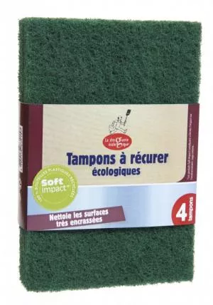 Ecodis La Droguerie Ecologique di Roughen spugne per superfici sporche (4 pezzi)