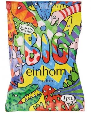 Einhorn Preservativi BIG - Tyrannosaurus sex (7 pezzi) - vegan senza profumo