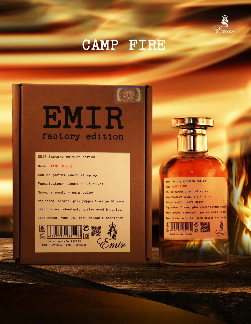 Factory Edition Camp Fire acqua di profumo unisex 100 ml