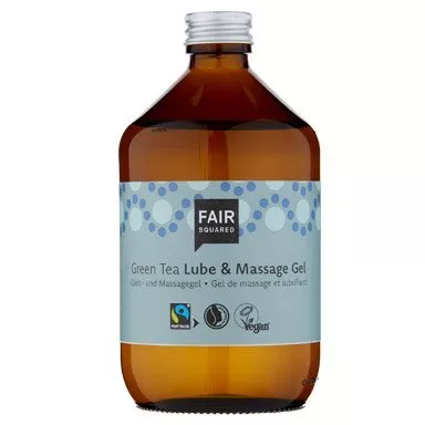 Fair Squared Gel lubrificante e da massaggio al tè verde (500 ml) - vegano e del commercio equo e solidale