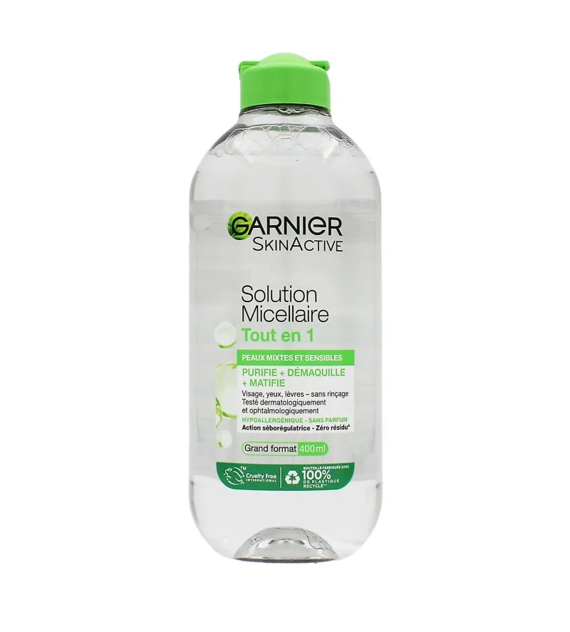 SkinActive All-in-1 Micellar Solution acqua micellare per pelle mista e sensibile 400 ml